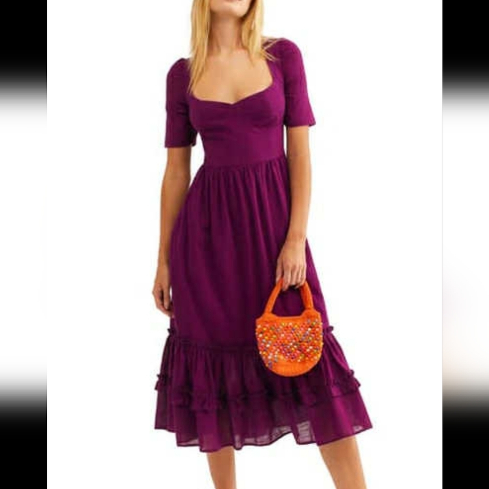 FREE PEOPLE Purple Dress SMALL